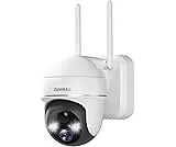 ZUMIMALL Security Cameras Wireless Outdoor, 360°View, 2K Battery Powered Cameras for Home Security, 3MP Color Night Vision, 2-Way Talk, IP66, AI Analysis, Cloud Storage, Alexa