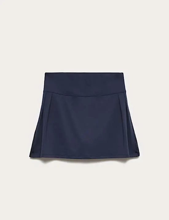 Falten-Skort mit hohem Bund