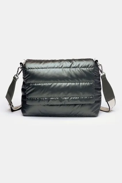 Schoudertas met flap en 2 drukknopen - MAE