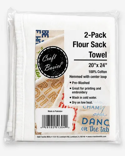 Craft Basics® 20" x 24" Flour Sack Towel - 2 Pack