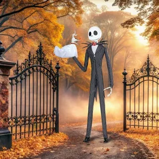 10' Jack Skellington with Lights and Music