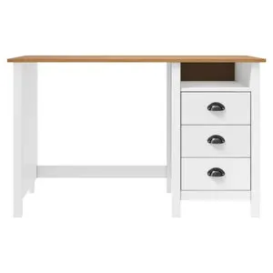 Mesa de Escritorio | | Escritorio de despacho | Escritorio Hill con 3 cajones madera de pino 120x50x74 cm CFW183150