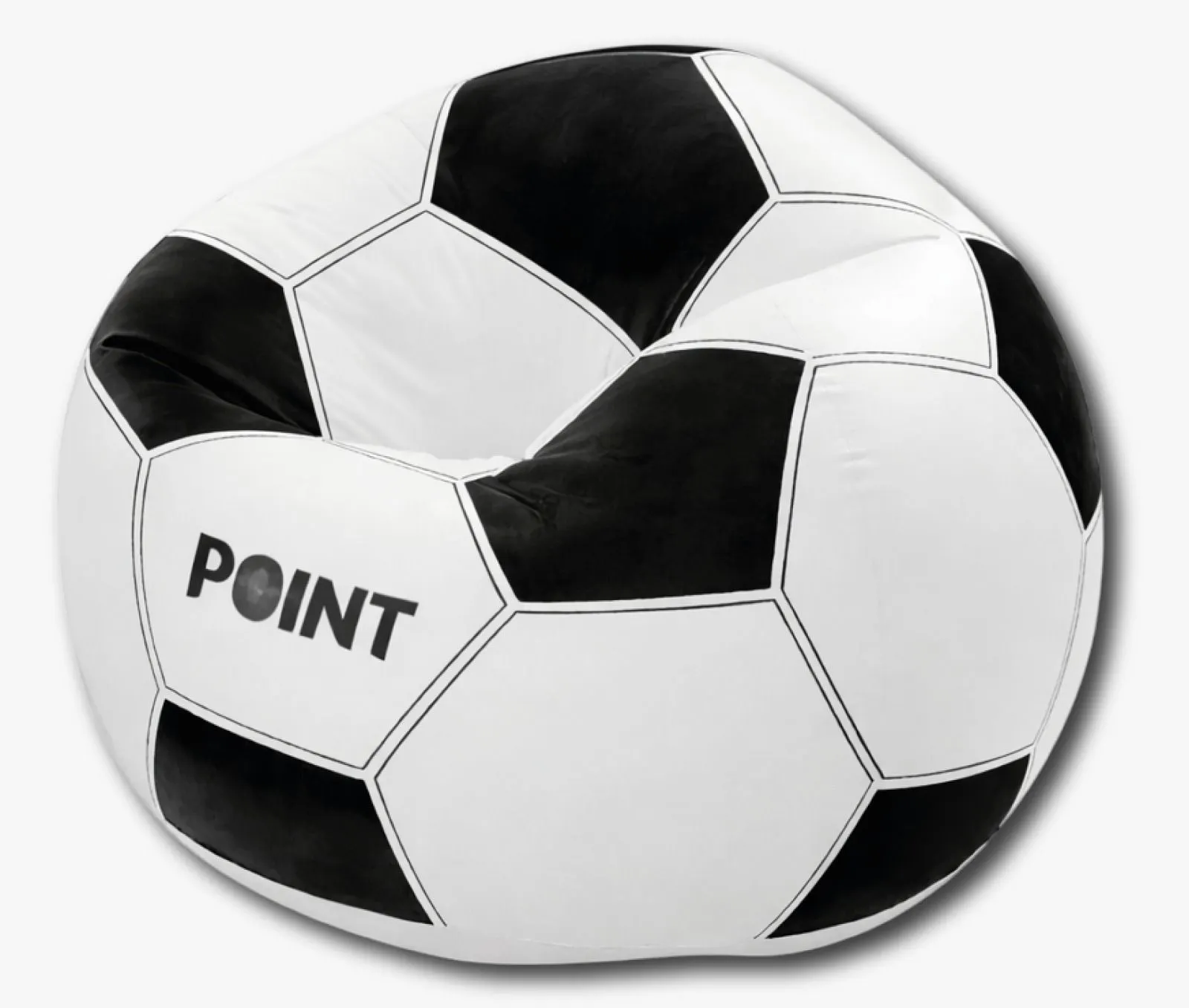 Puff Silla Inflable Point Balón, Diseño Deportivo, PVC Resistente