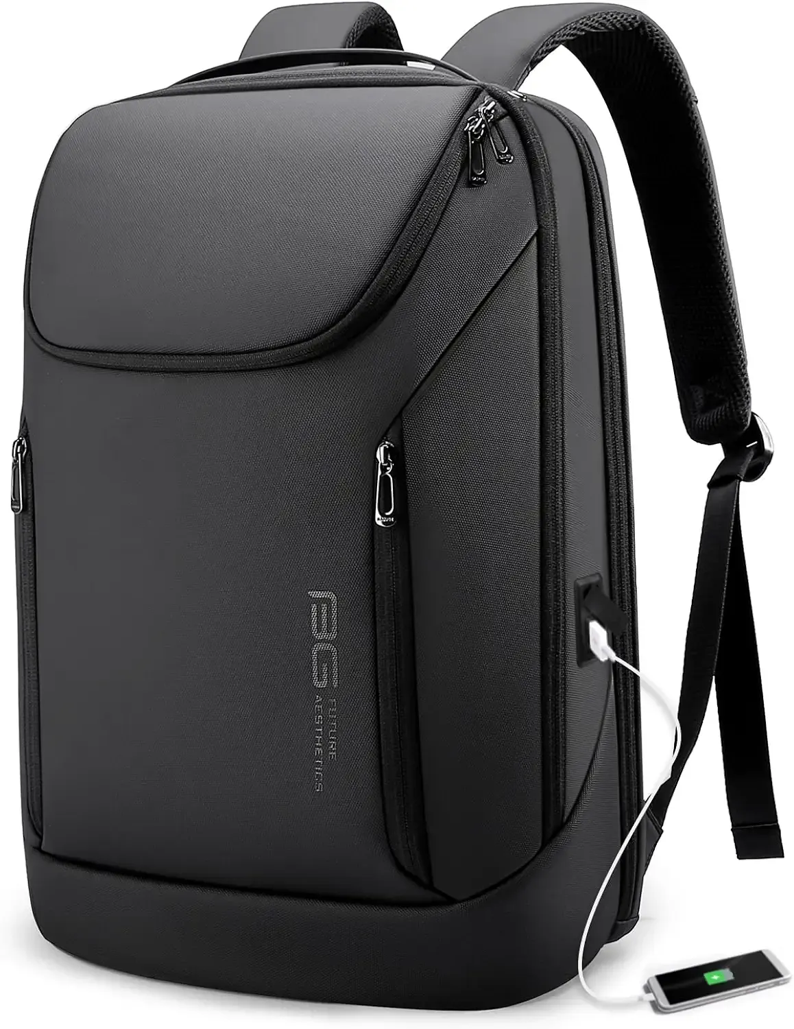 BANGE Business Smart Backpack Waterproof fit 15.6 Inch Laptop Backpack with USB Charging Port,Travel Durable Backpack