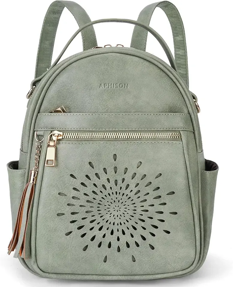 Small Backpack Purse for Women Cute PU Leather Mini Backpacks Ladies Casual Lightweight Travel Daypack Waterproof