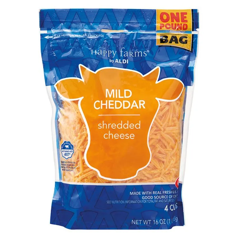 Happy Farms Shredded Mild Cheddar Cheese