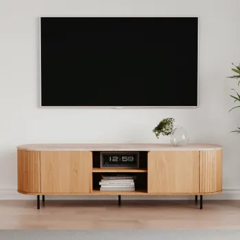 Tv-Meubel MALIK Eik/Travertijn B160