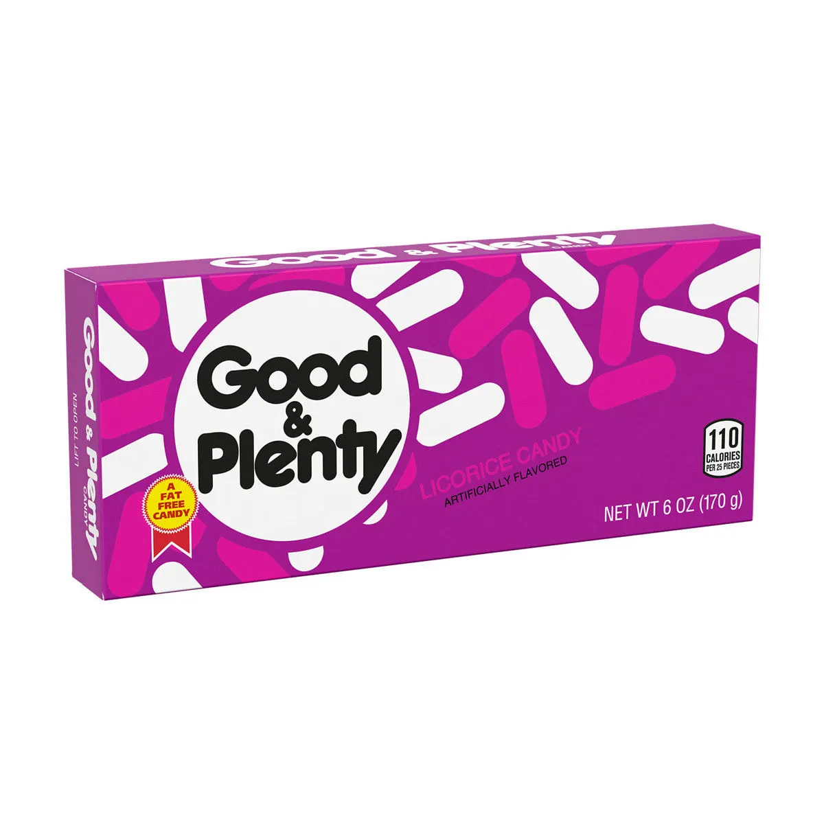 GOOD & PLENTY Licorice Fat Free, Candy Box, 6 oz