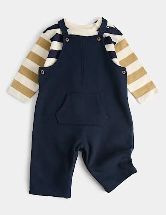 Jersey Dungaree Outfit (0-3 Yrs)