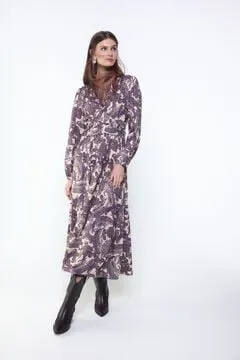 Vestido fluido estampado