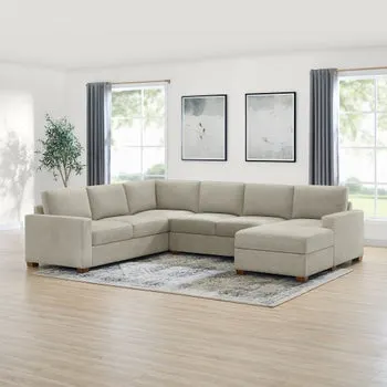 Thomasville Glenn Fabric Sectional with Storage Chaise