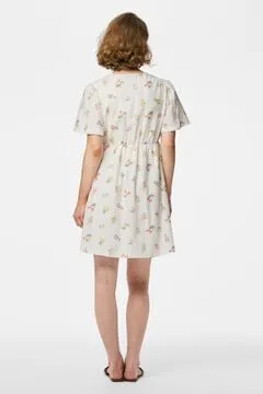 Vestido mini estampado con manga corta