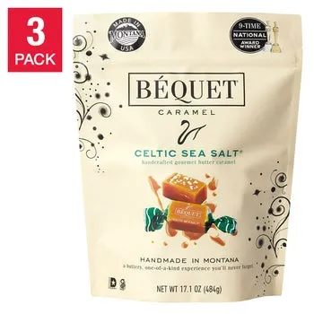 Béquet Celtic Sea Salt Caramels 17.1 oz., 3-pack