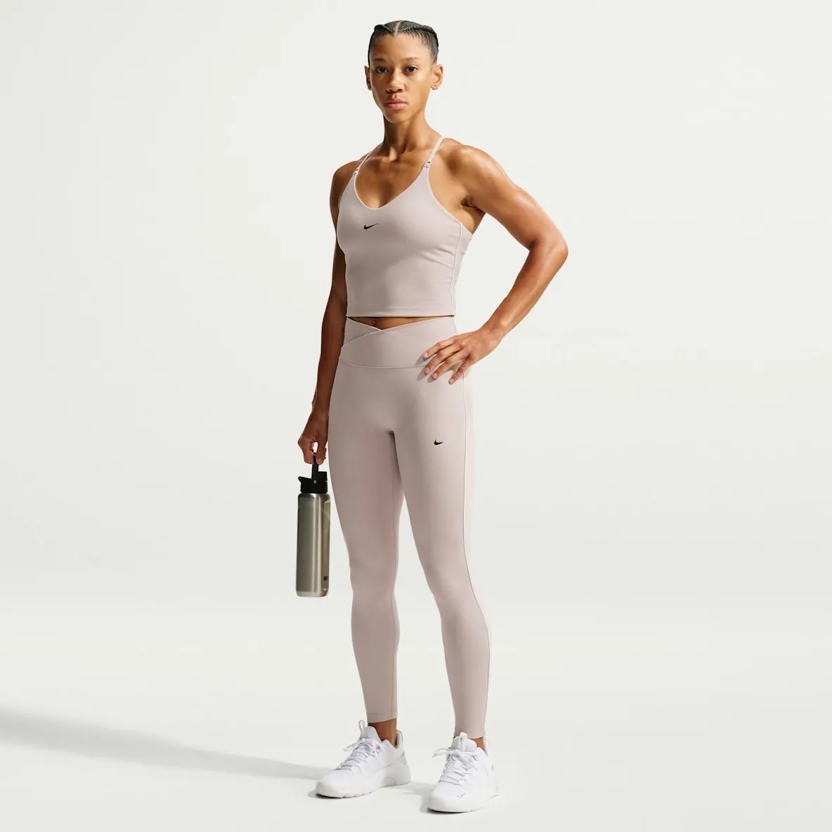 Leggings i full lengde med høyt liv til dame