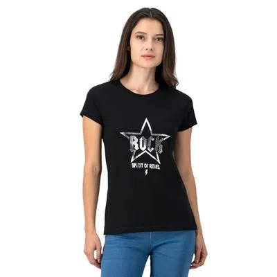 Playera Mxstaza Mujer Estampado Frontal Estampado Rock