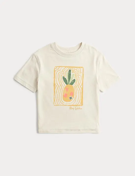 T-Shirt aus reiner Baumwolle mit Grafik (2–8 J.)