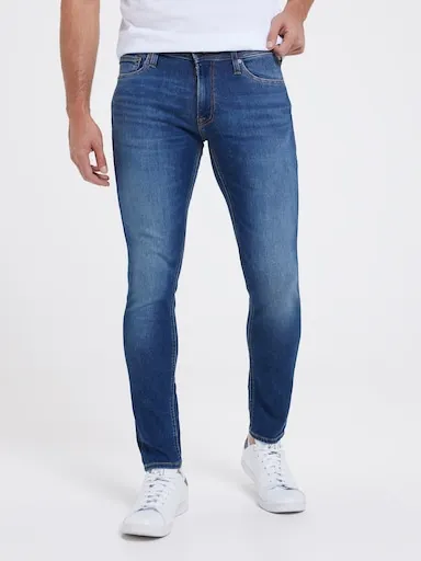 JACK AND JONES Skinny Liam Original 005 In Blue Denim Jean