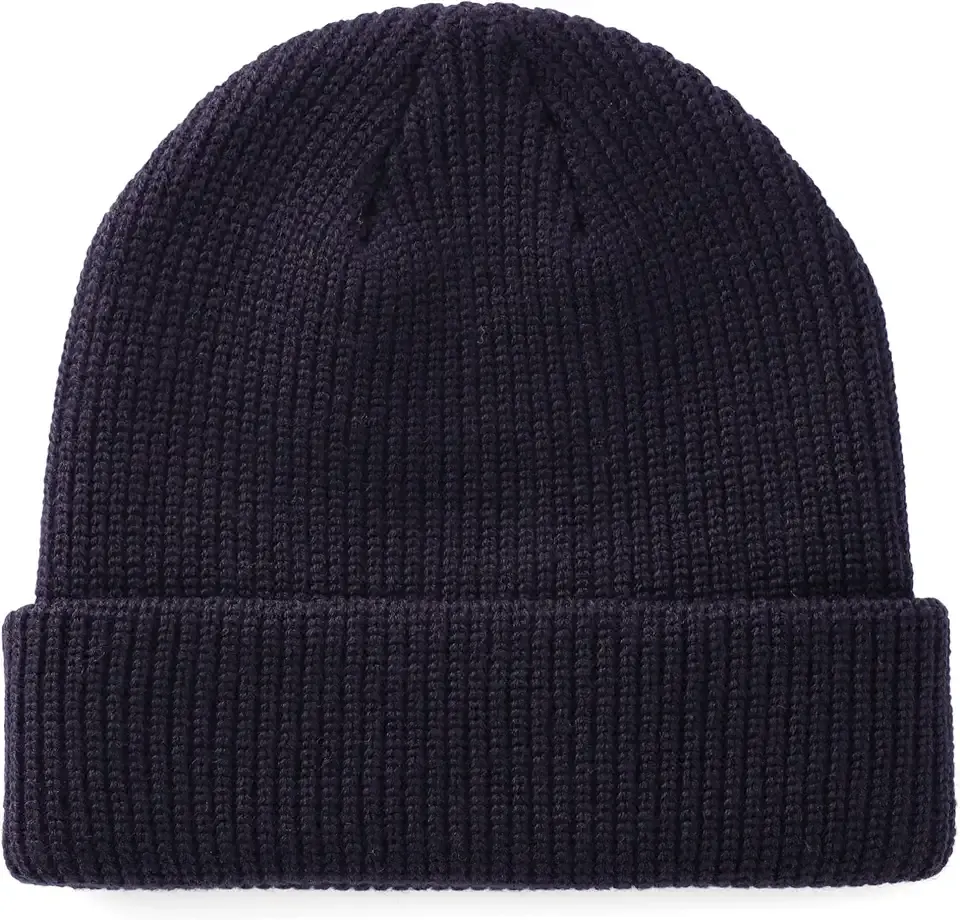 Classic Double Layer Knit Beanie Hat Warm Thick Acrylic Winter Hats Daily Cuffed Beanies Watch Hat for Men Women