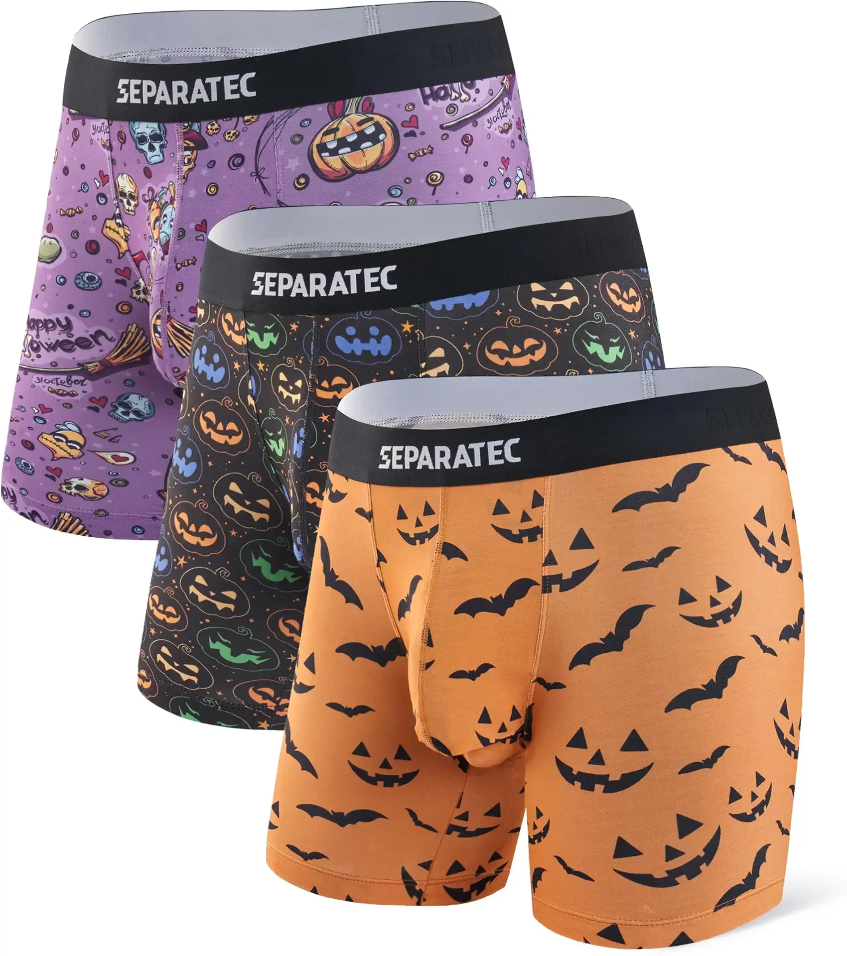 Separatec Mens Underwear Dual Pouch Boxer Briefs Anti Chafing Multipack | Ultra Soft Bamboo Rayon, Breathable & Moisture Wicking Comfort, Lightweight Feel for Hot Weather, Work & Everyday Wear