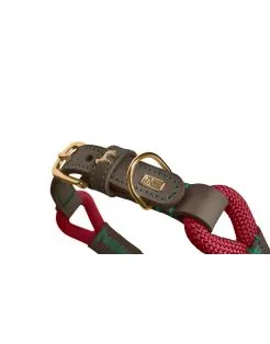 Hunter Halsband Malia - Hondenhalsband - 65 cm Wijnrood Donkerbruin L