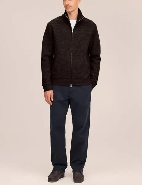 Boiled Merino Full Zip Hybrid Blazer 6398 Deep Truffle