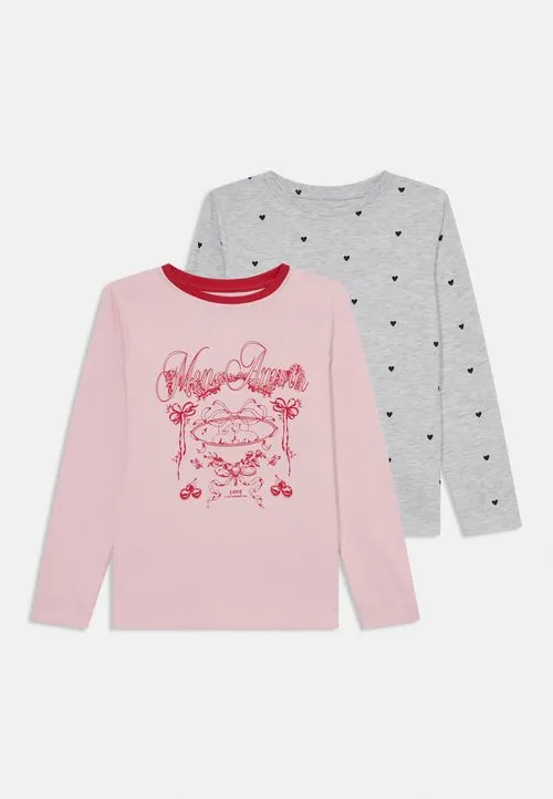 2 PACK - Topper langermet - light pink/black/white