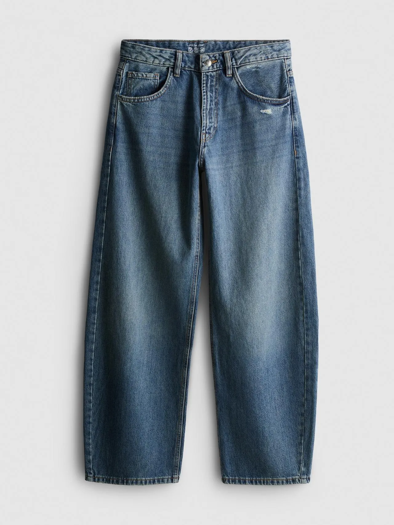 Jean boyfriend à taille mi-haute