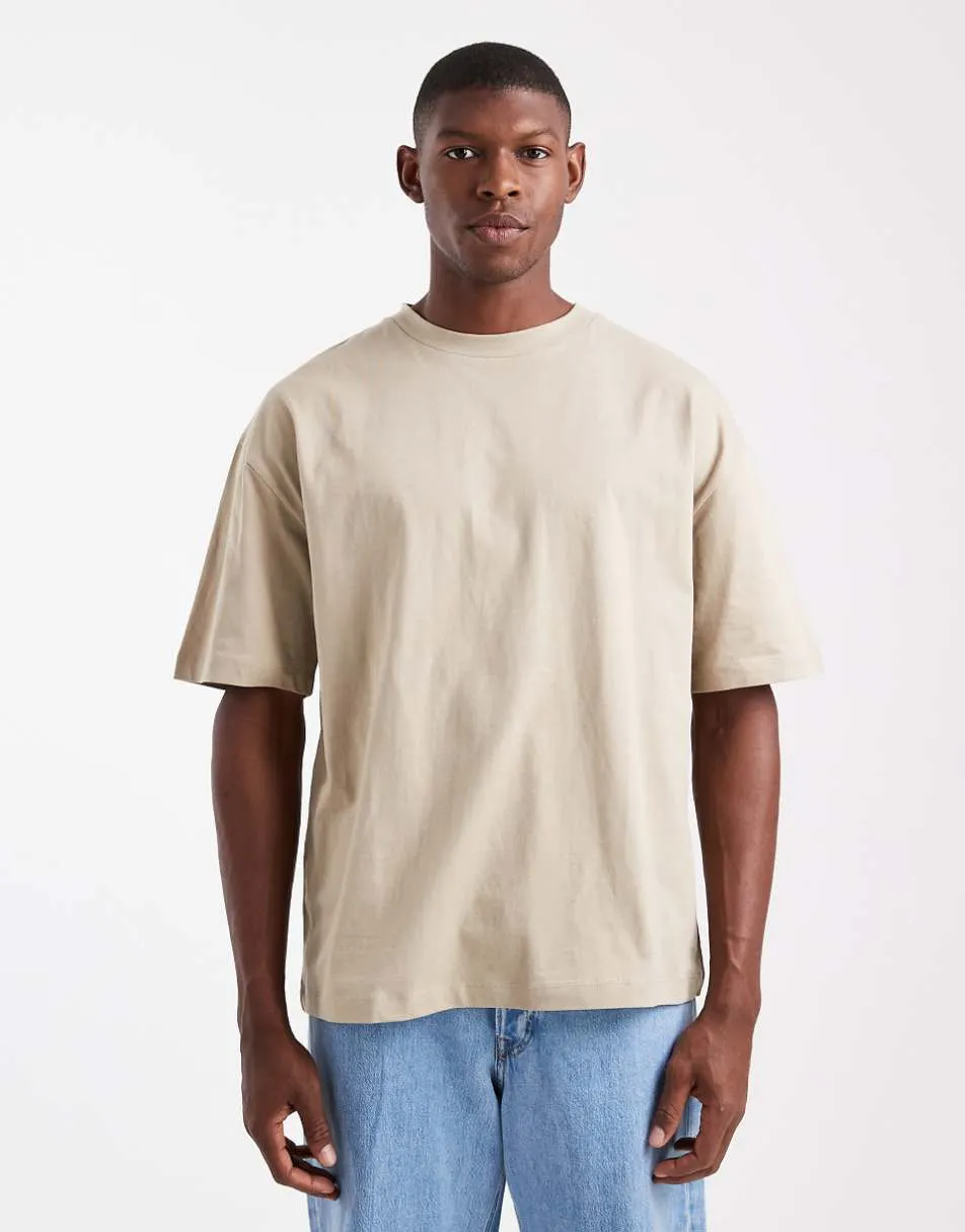 ASOS DESIGN essentials oversized t-shirt in stone