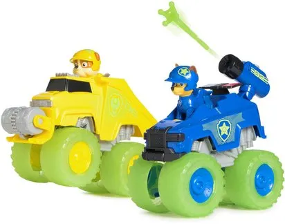 LA PAT'PATROUILLE- PACK DE 2 VEHICULES GLOW IN THE DARK RESCUE WHEELS
