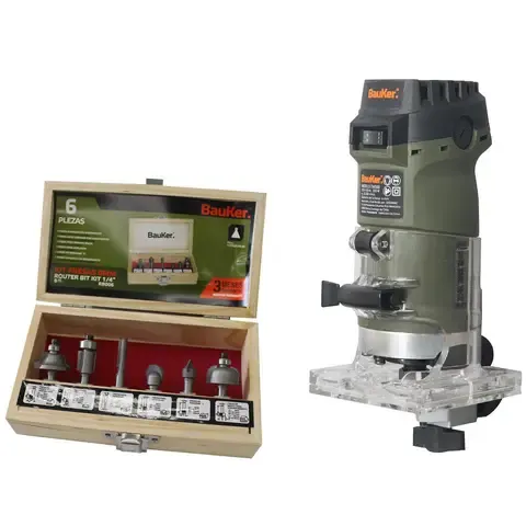 Fresadora eléctrica 550 W + 6 fresas