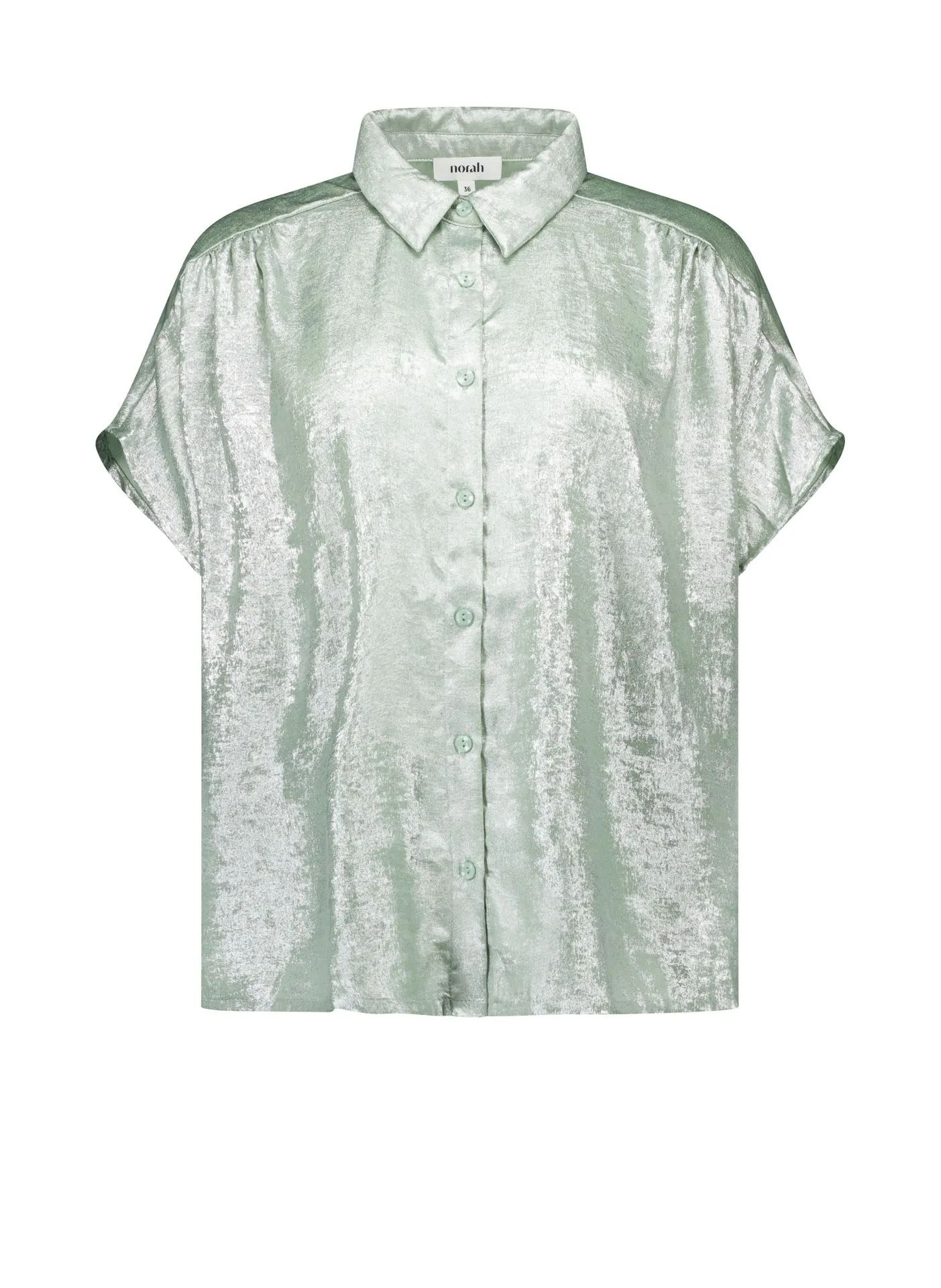 Groene glanzende blouse
