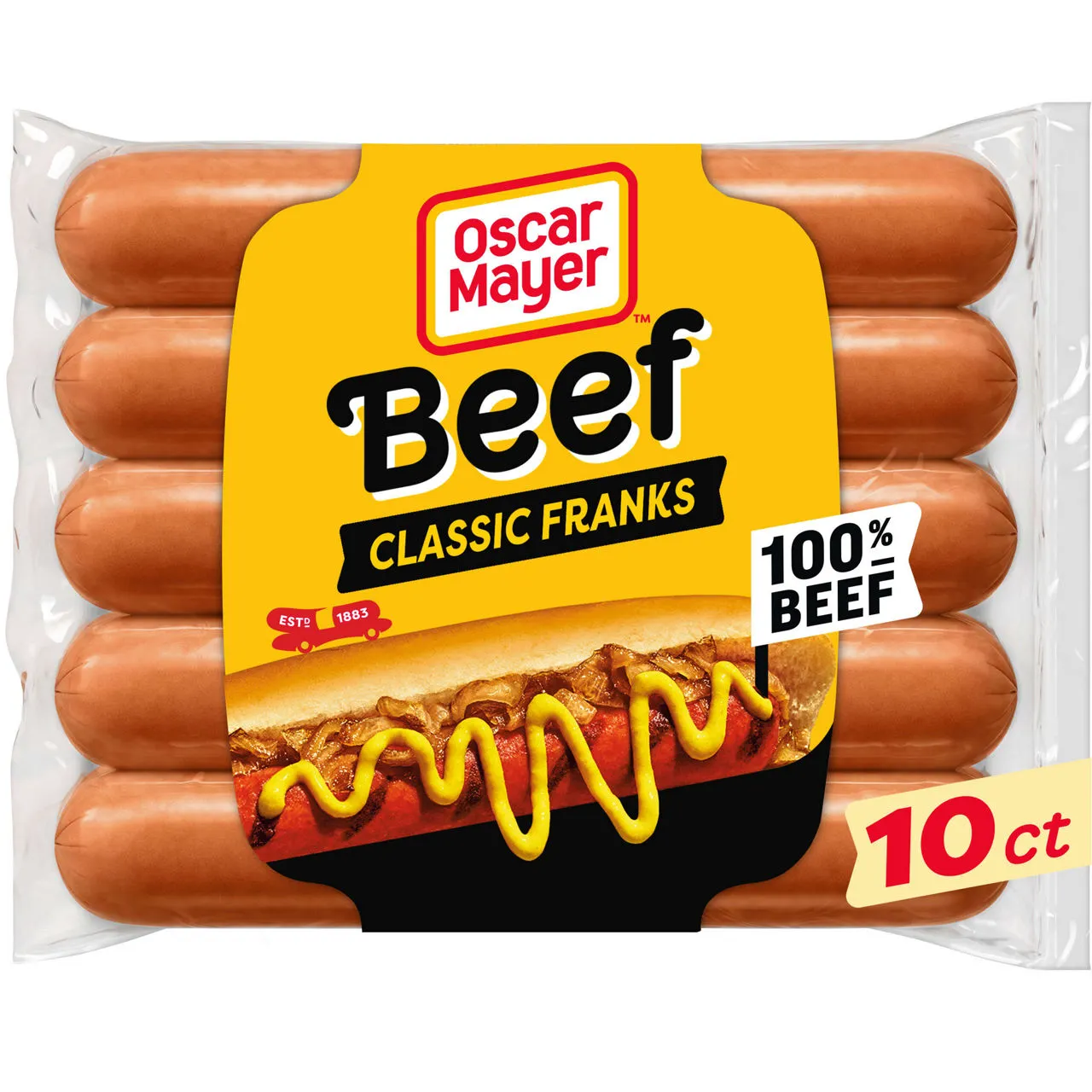 Oscar Mayer Classic Beef Franks Hot Dogs, 10 ct Pack
