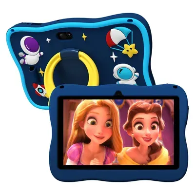 Pritom K7 7-Zoll-Kinder-Tablet, Quad-Core Android 13, 4GB 2GB + 2GB virtuell) RAM + 32GB ROM, WLAN, Bluetooth, Doppelkamera, Bildung, Kindersicherung