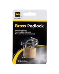 DG Hardware Brass Padlock, 1.25 in