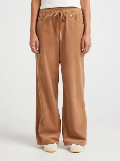Just Jeans Cord Mid Rise Wide Leg Jogger