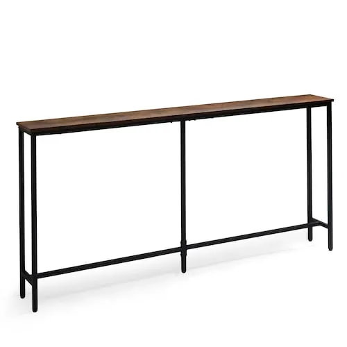 63-Inch Rustic Narrow Console/Sofa Table for Entryway, Hallway, Living Room