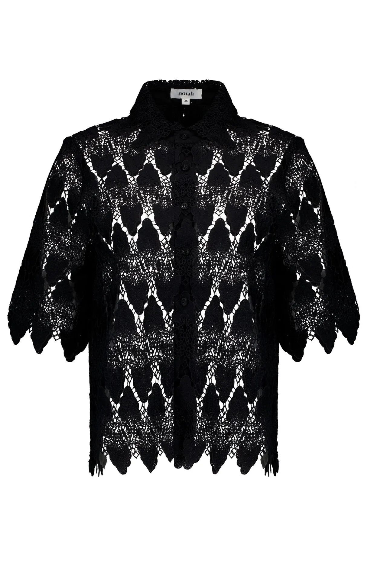 Zwarte kanten blouse