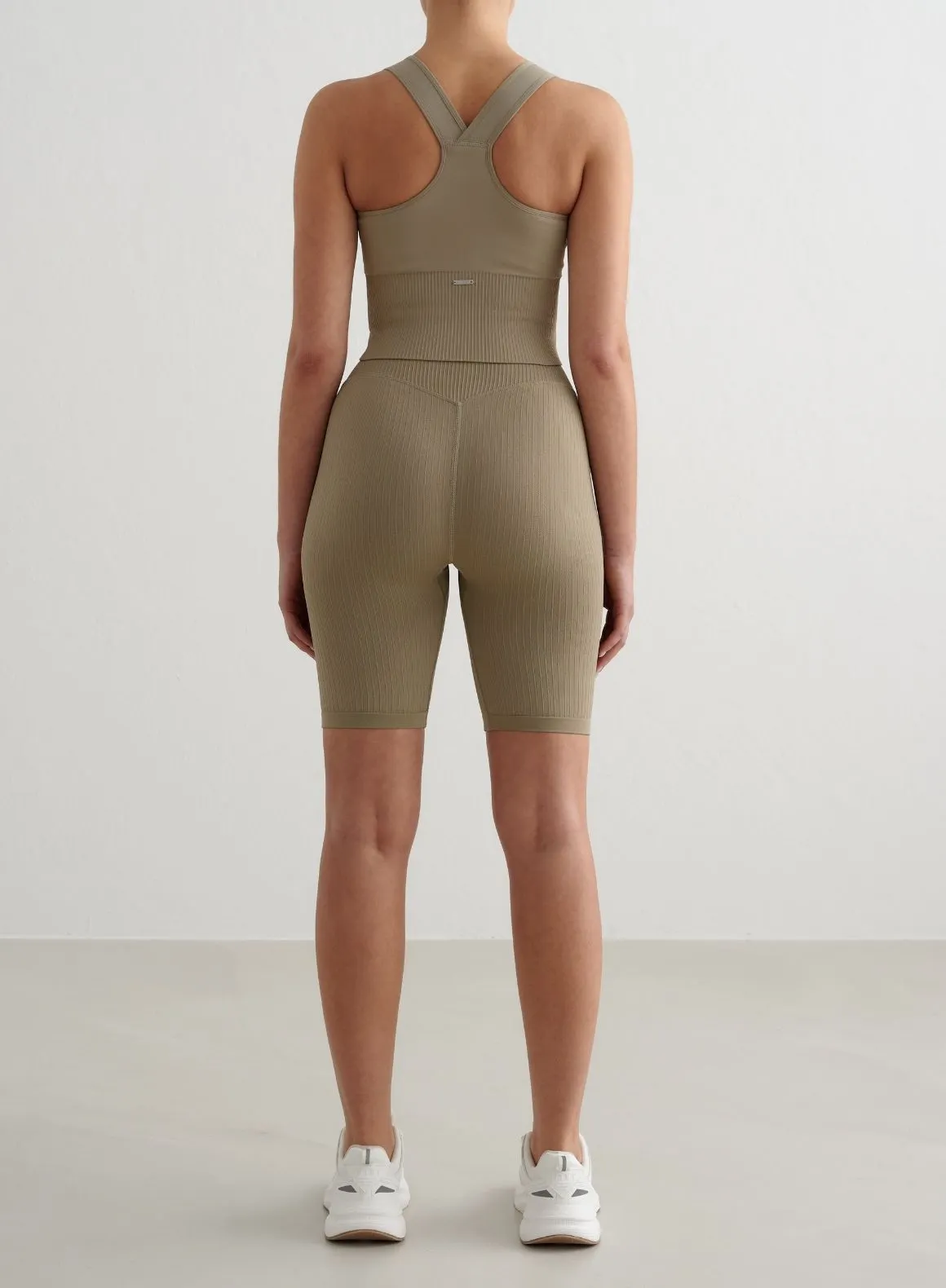 Green Tea Ribbed Seamless High Support Bralette