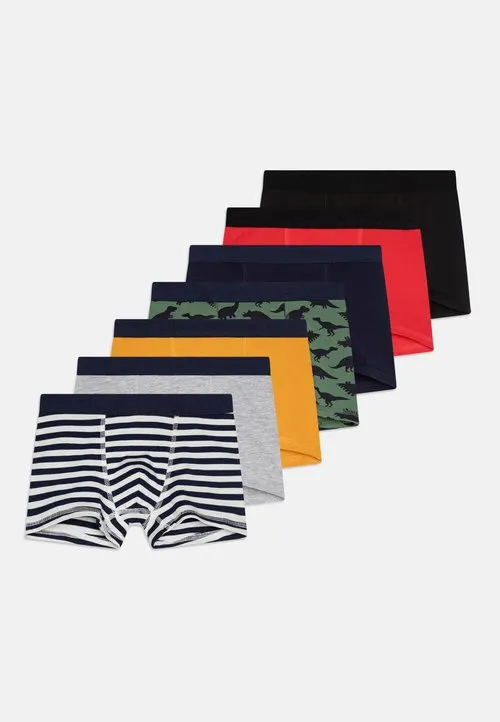 7 PACK - Boksershorts - mottled light grey/dark green/dark blue