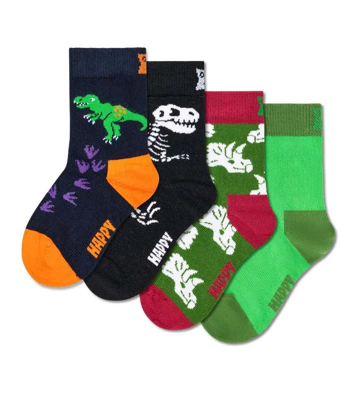 Kids 4-Pack Dinosaur Socks