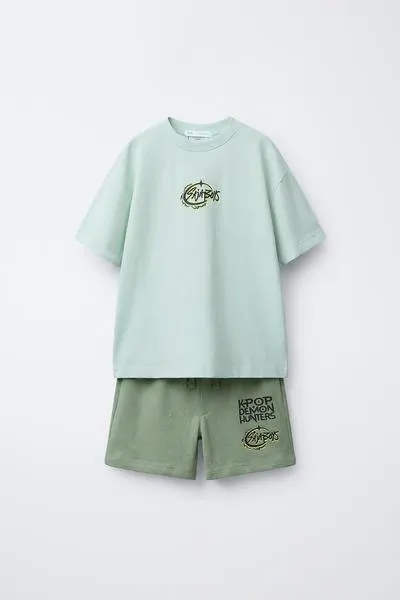 6-14 YEARS/ POLKA DOT SWIMSUIT WITH CONTRAST PIPING