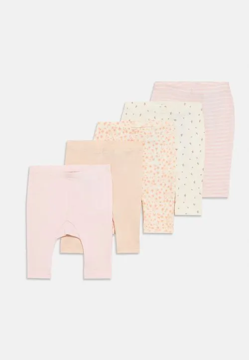 5 PACK BABY LEGGINGS - Leggings - off white/light pink/apricot