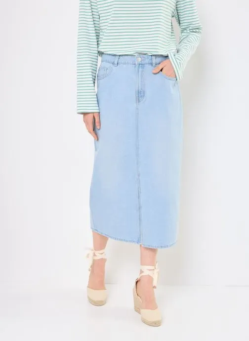 Lange rokken JUPE-DENIM dames blauw
