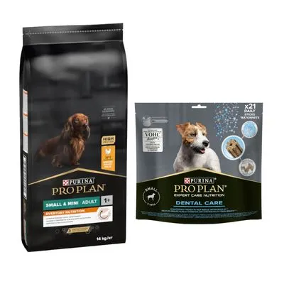 PURINA PRO PLAN 12 / 14 kg + friandises Dental Care 345 g ou 426 g offertes !