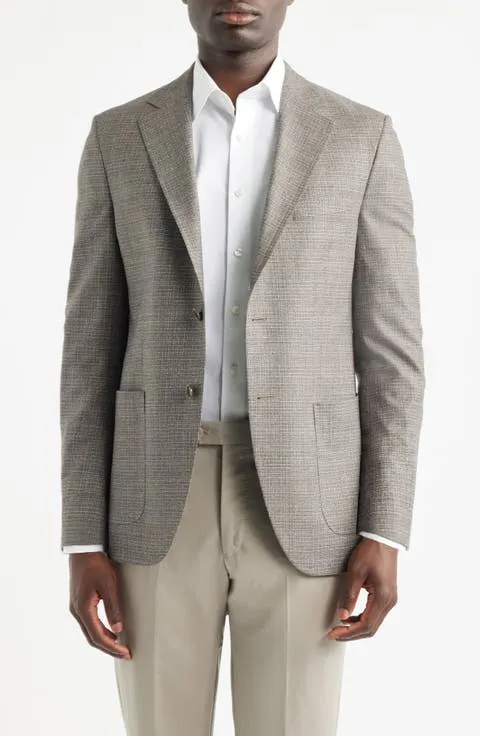 Hyperlight Soft Brown Wool & Silk Blend Sport Coat