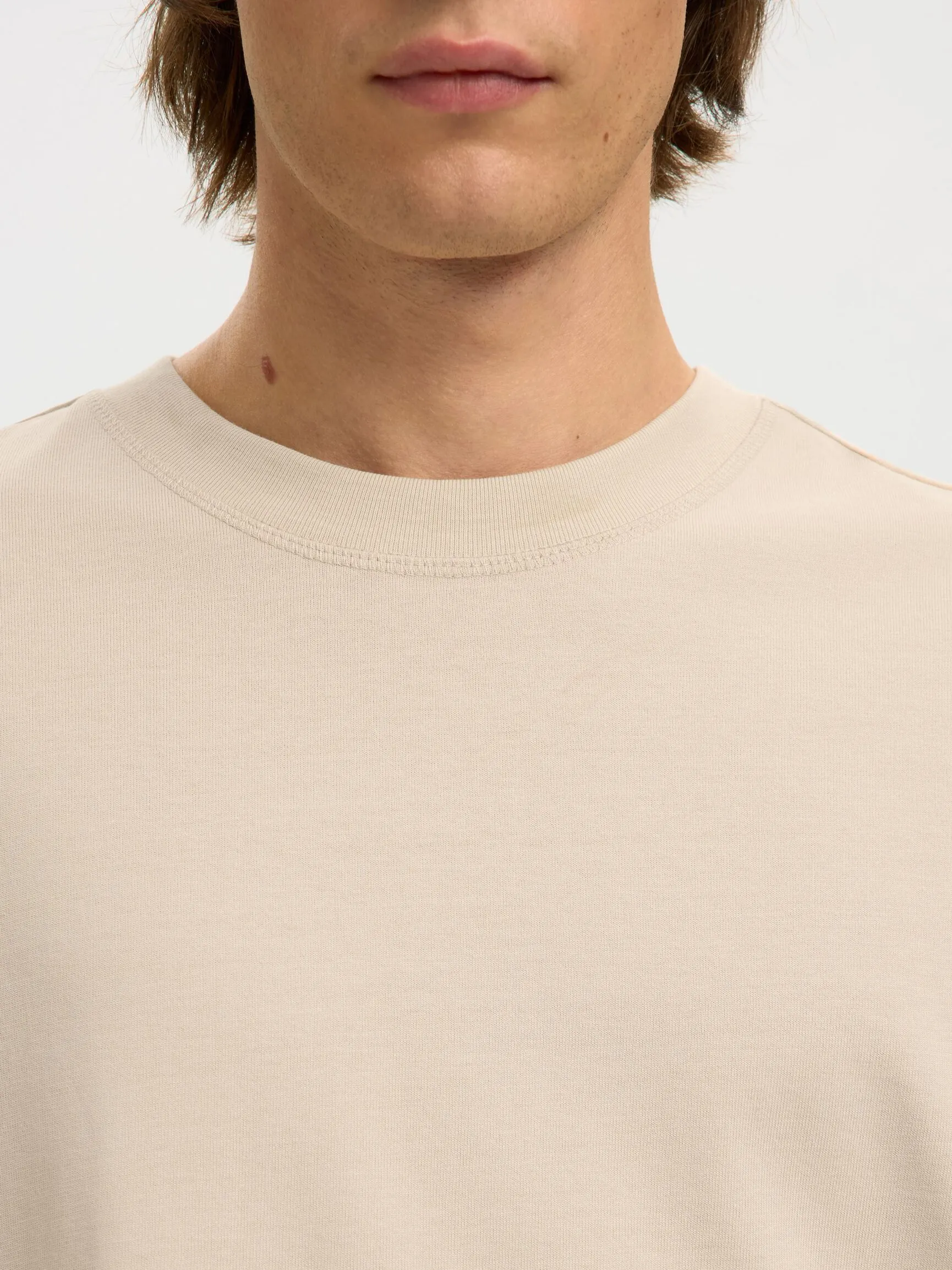 100 % BOMULL CREW NECK-T-SKJORTE