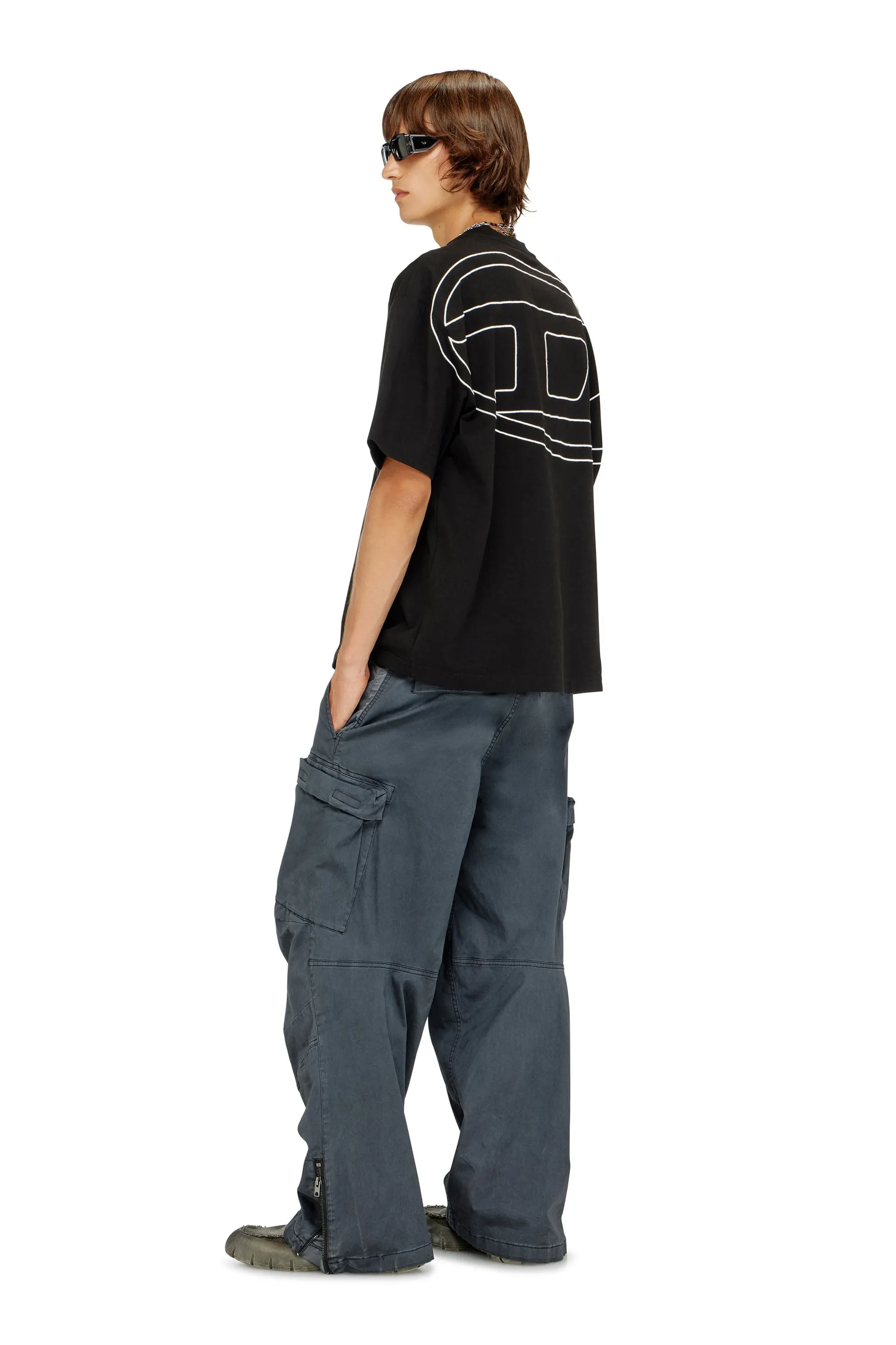 T-shirt with maxi oval D embroidery