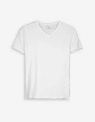 T-shirt - Slim Fit - bianco
