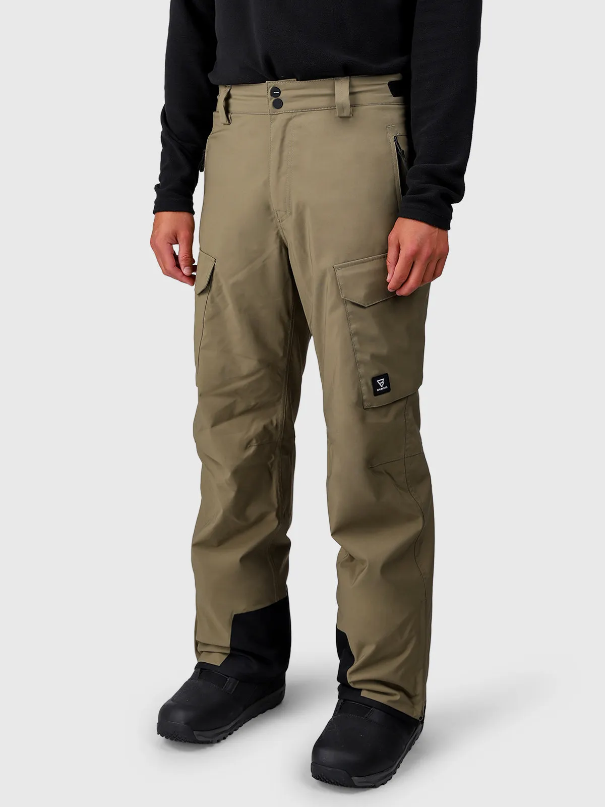 Footrail-Cargo Men Snow Pants | Dusky Green