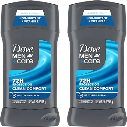 DOVE MEN + CARE Antiperspirant Deodorant Stick Clean Comfort Twin Pack 72-Hour Sweat & Odor Protection Antiperspirant for Men With 1/4 Moisturizing Cream 2.7 oz DOVE MEN + CARE Antiperspirant Deodorant Stic…